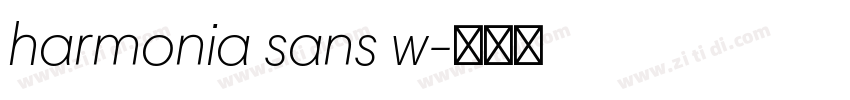 harmonia sans w字体转换